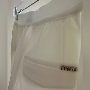 MiuMiu White Flare Pants